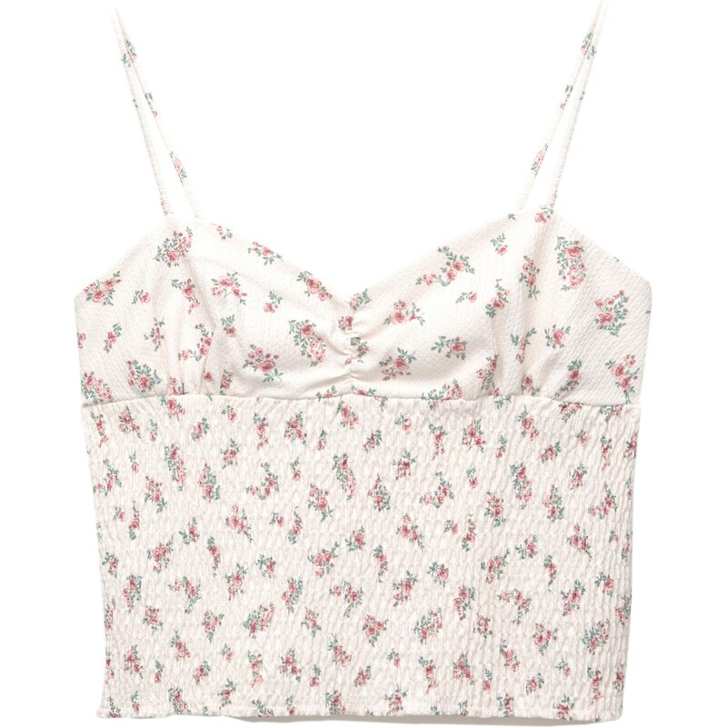 Pull&Bear Top mátová / růžová / starorůžová / bílá 109394497