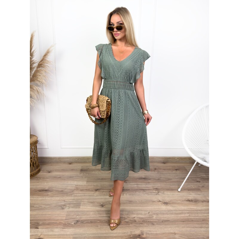 Fashionweek Dámské krajkové midi šaty – elegantní letní šaty s