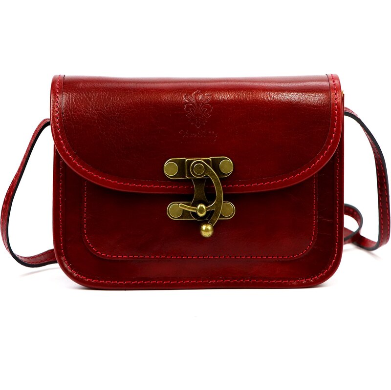 Kožená crossbody kabelka Florence 57 červená