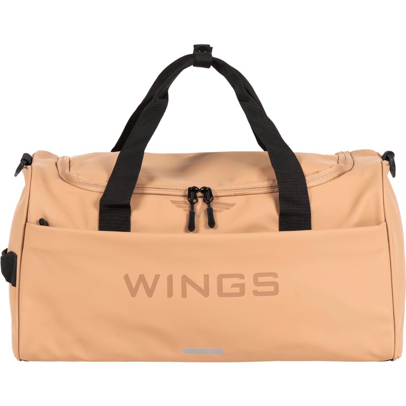 Meruňková cestovní koženková taška WINGS STORK 107477478