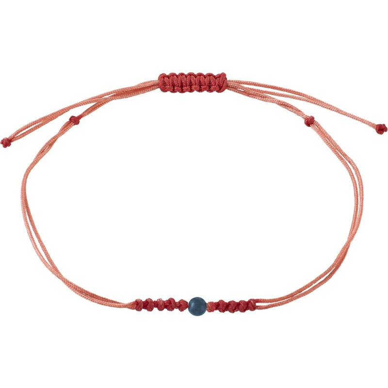 Pilgrim Náramek Birthstones antracitová / světle červená