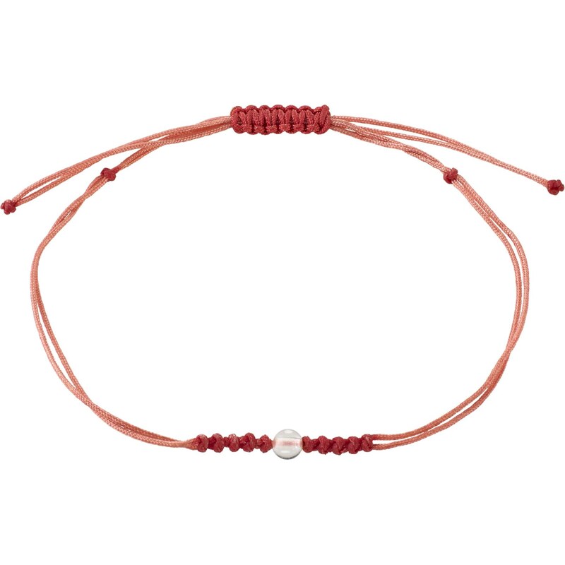 Pilgrim Náramek Birthstones červená / bílá