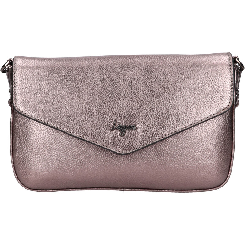 Dámská kožená crossbody kabelka Lagen Rikke - bronzová
