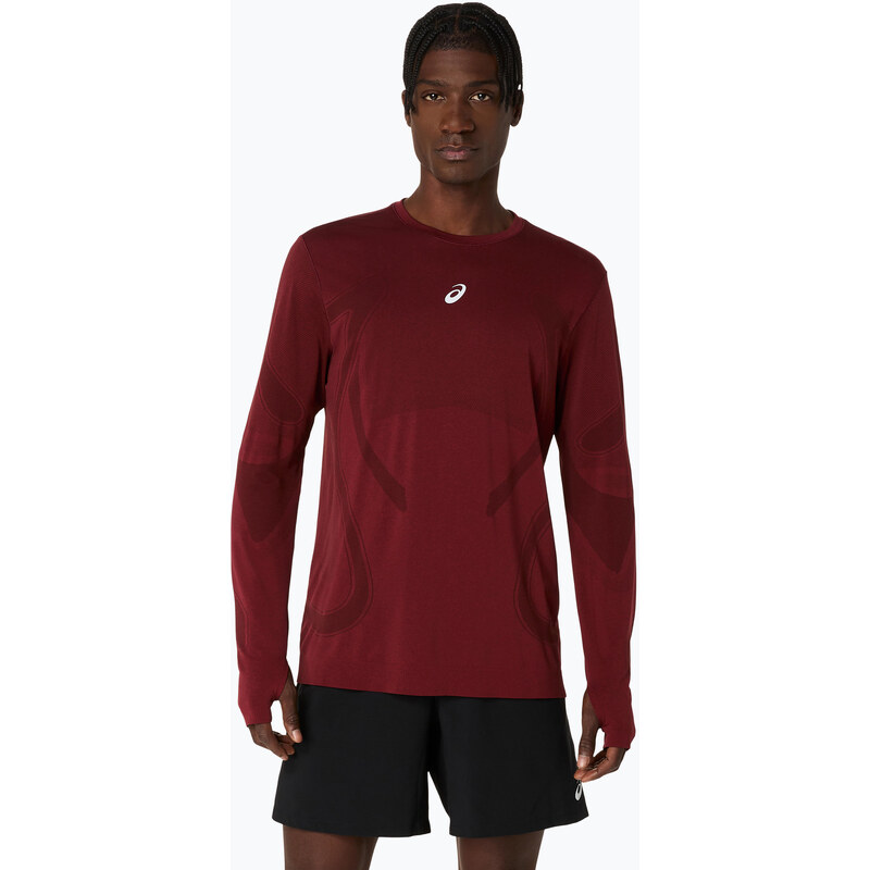 Pánské běžecké tričko Longsleeve ASICS Road Seamless LS dark red