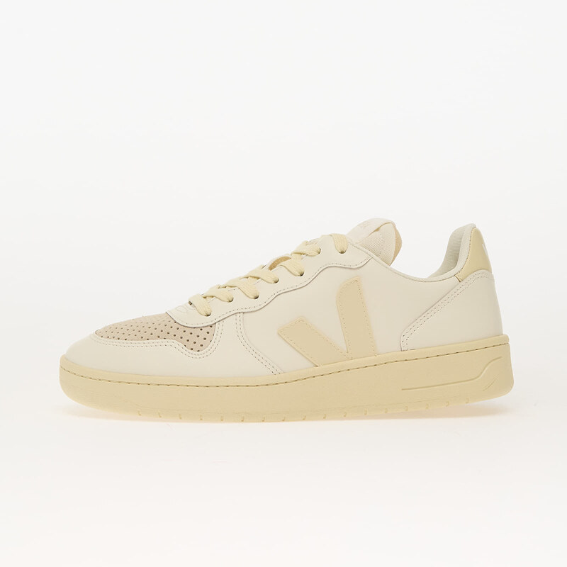 Veja V-10 Leather Pure_Calcaire