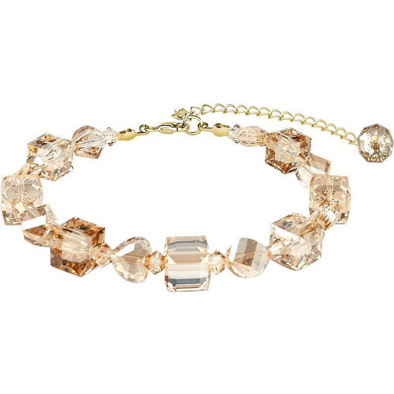 ELENYS Royal Fashion stříbrný pozlacený náramek Swarovski DBS0147-001-WG