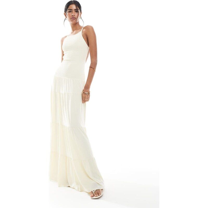 WeWoreWhat smocked drop waist maxi dress in ivory-White 111138470