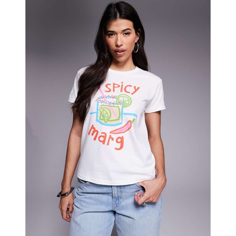 River Island spicy marg t-shirt in white