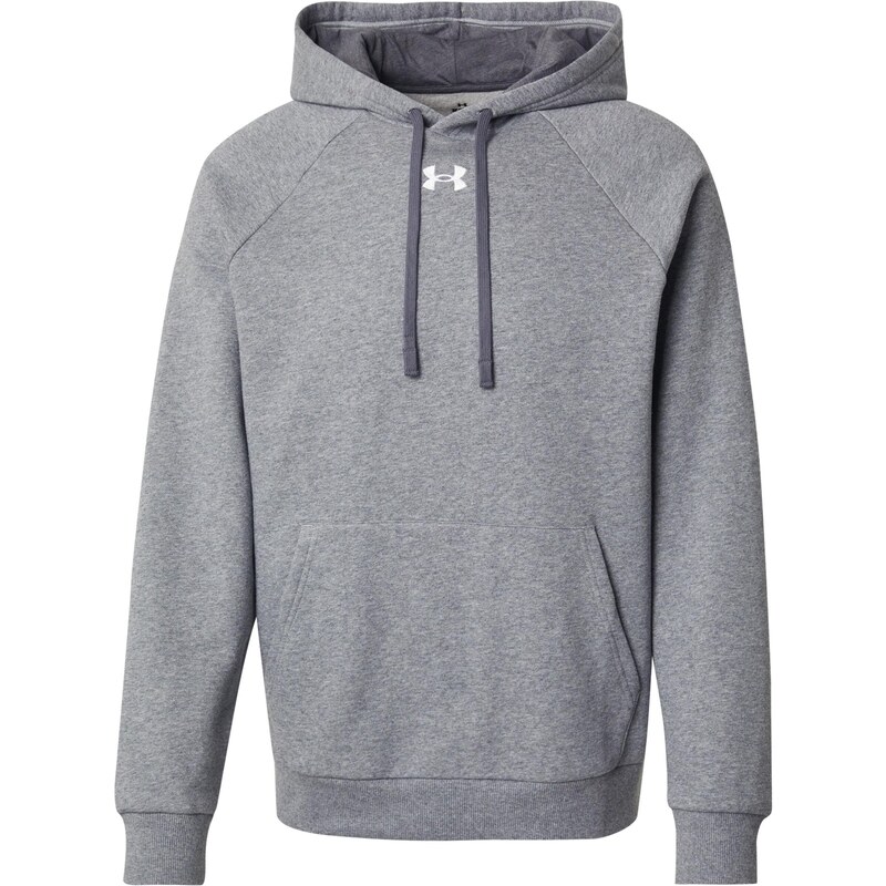 UNDER ARMOUR Sportovní mikina šedý melír / bílá