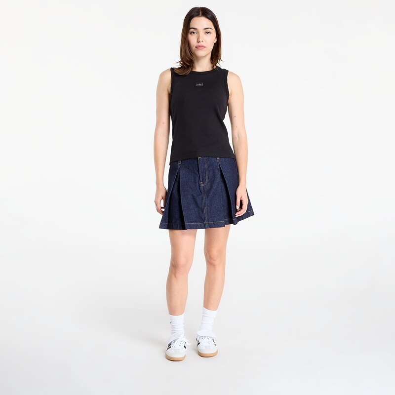 Tílko Calvin Klein Jeans A - Woven Label 2X2 Tank Top Black XS
