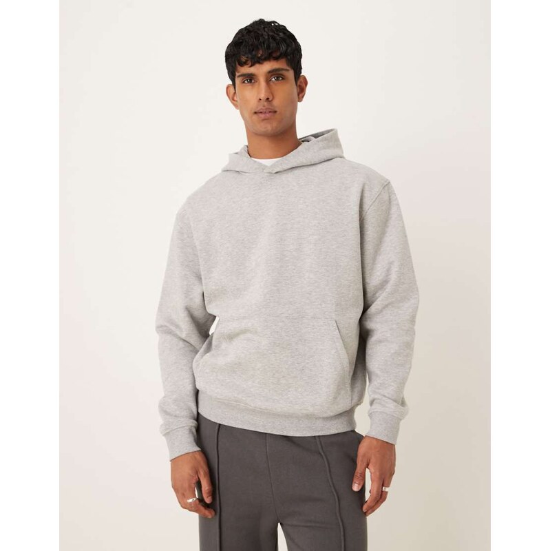 ASOS DESIGN essentials relaxed fit hoodie in grey marl