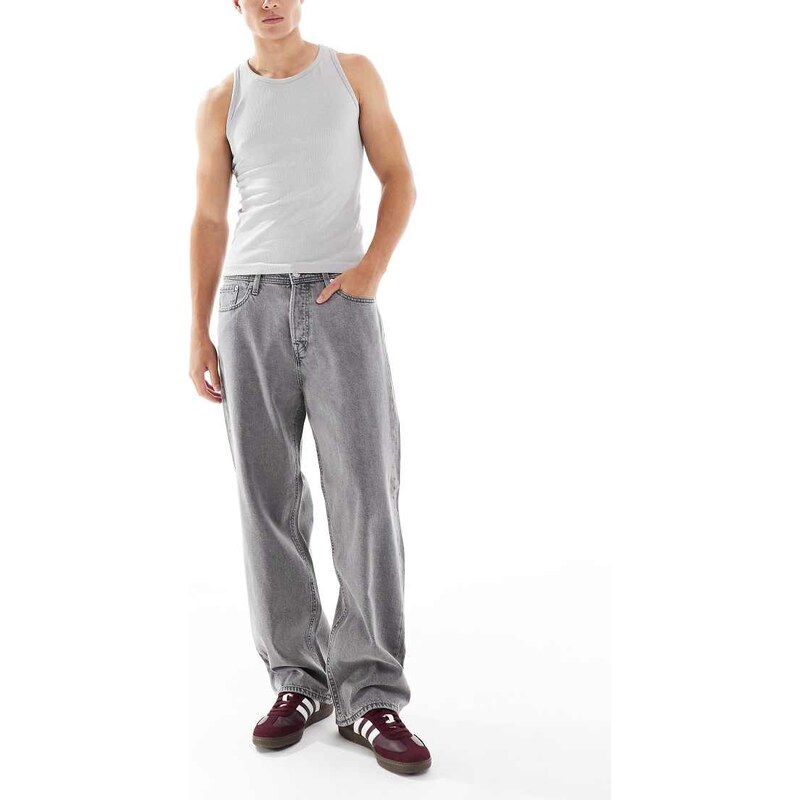 Jack & Jones Alex baggy jeans in light grey
