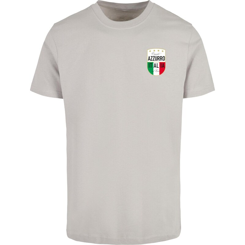 Mister Tee Tričko Azurro Italia světle šedá