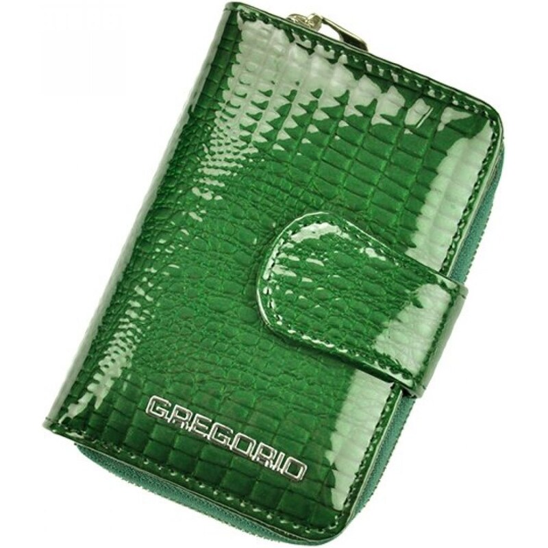 Gregorio Dámská elegantní kožená malá peněženka Azura, zelená