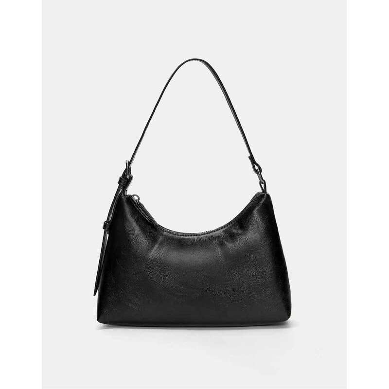 Pull&Bear buckled shoulder bag in black