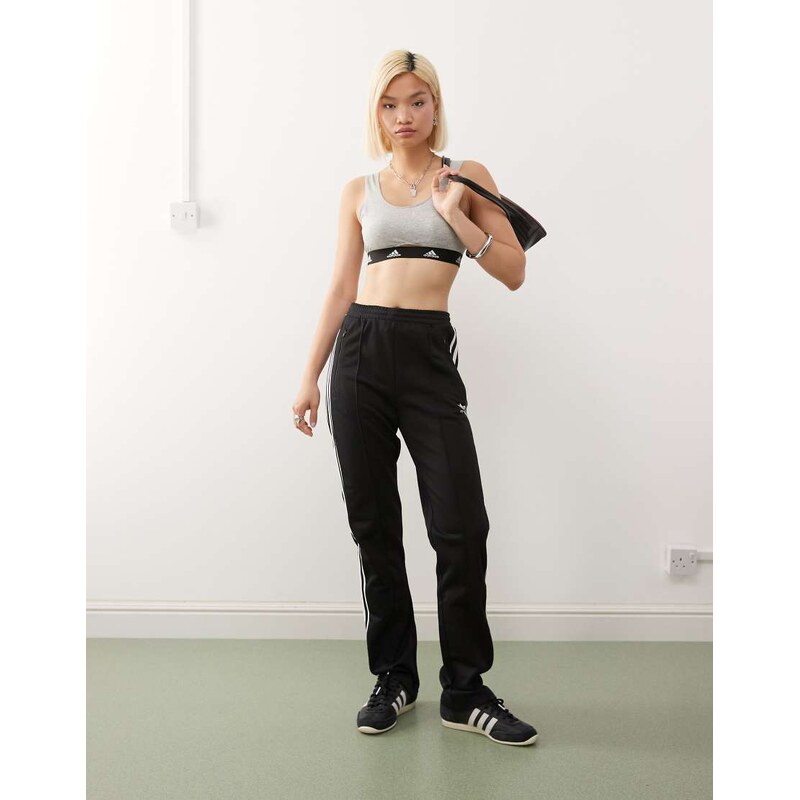 Adidas active comfort cotton cropped top in light grey