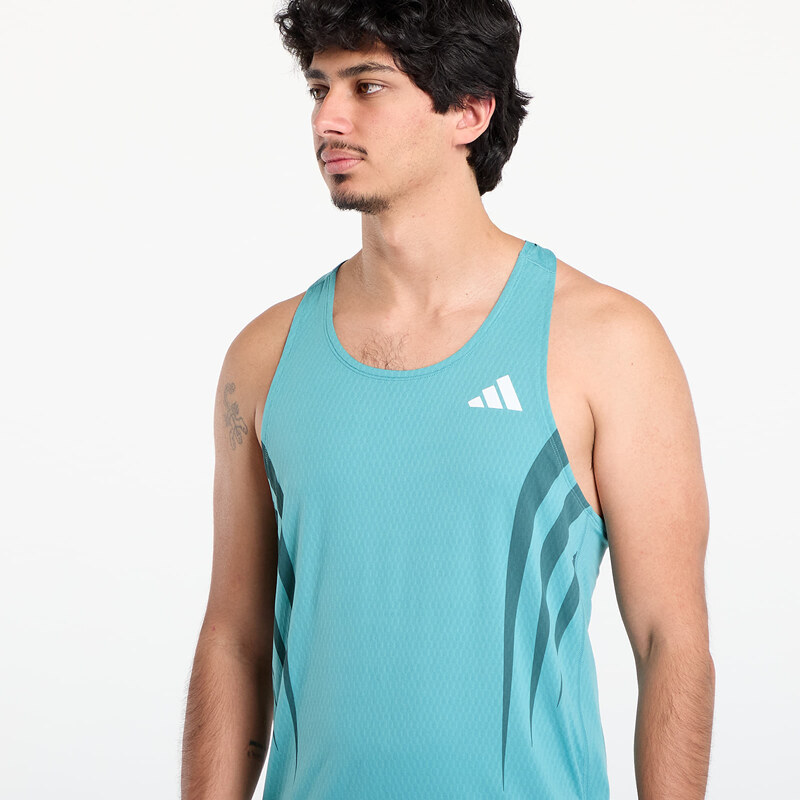 adidas Performance Tílko adidas Adizero Archive Top Powder Teal XL