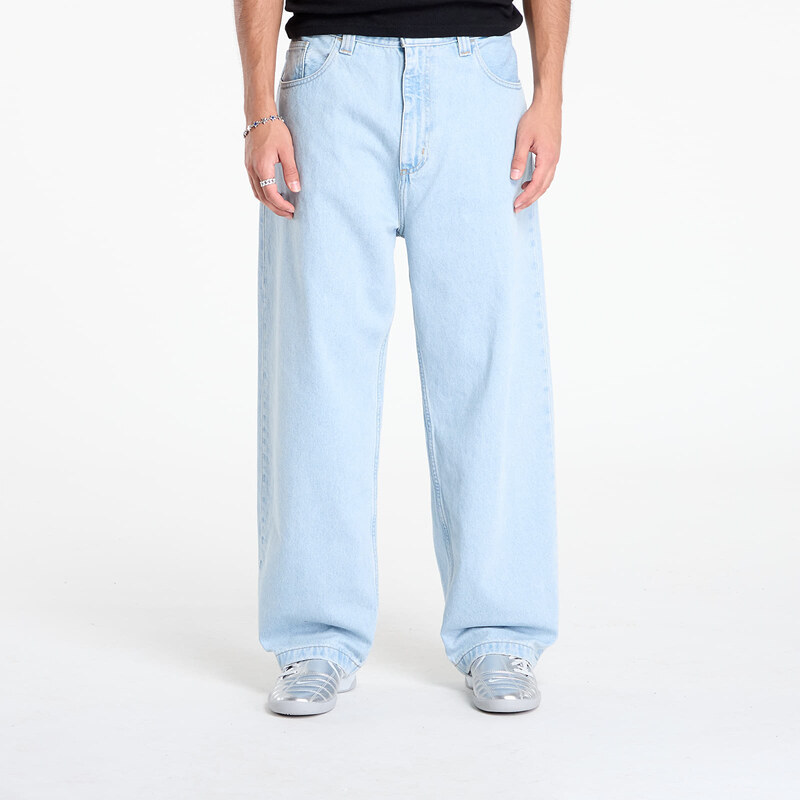 Džíny Carhartt WIP Brandon Pant Blue Heavy Stone Bleached XS