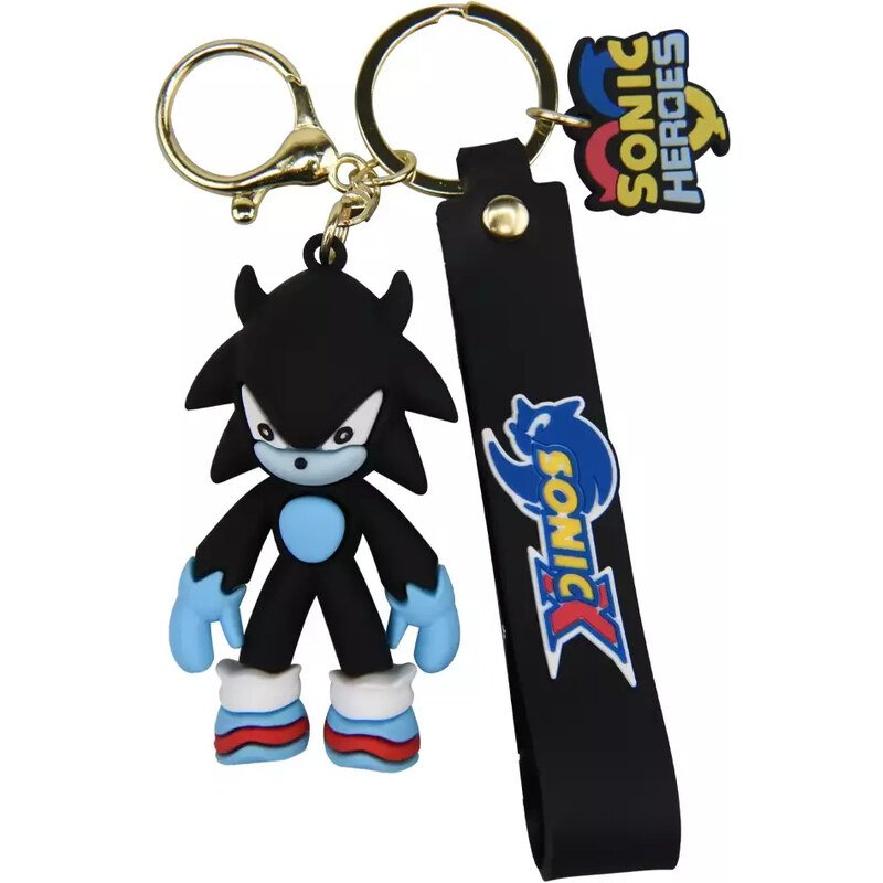 Bagito Dětská klíčenka Ježek Sonic Shadow s poutkem a karabinou 107587148