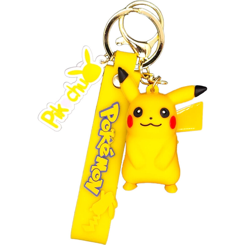 Bagito Dětská klíčenka Pokémon Pikachu s poutkem a karabinou 107587144