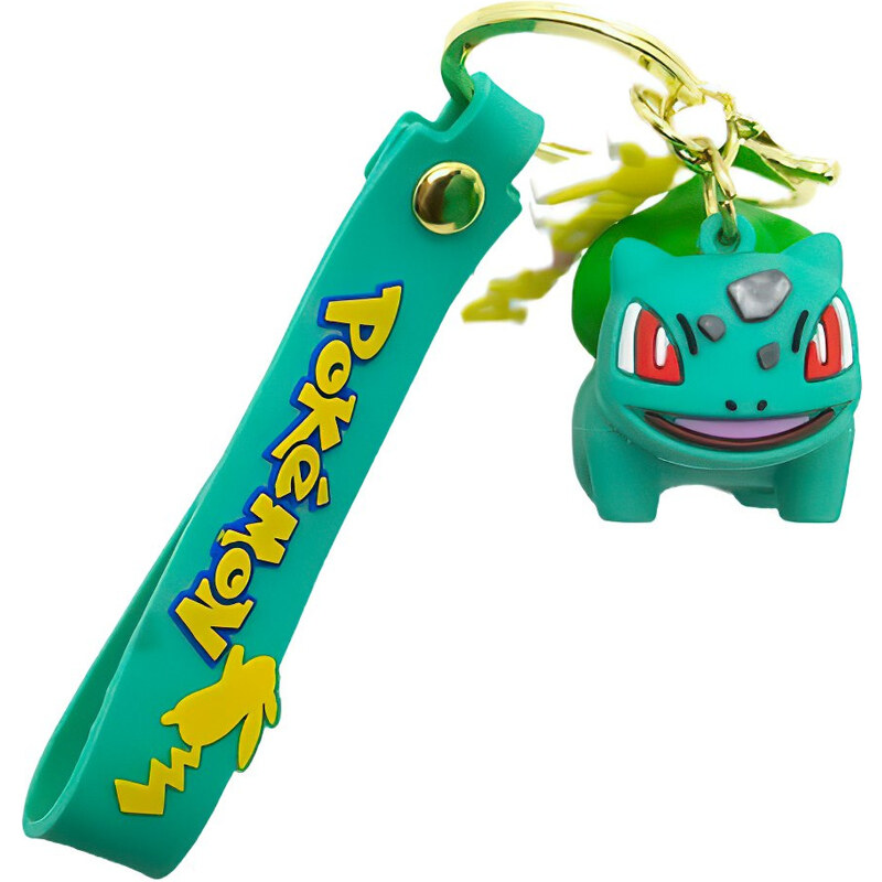 Bagito Dětská klíčenka Pokémon Bulbasaur s poutkem a karabinou 107587145
