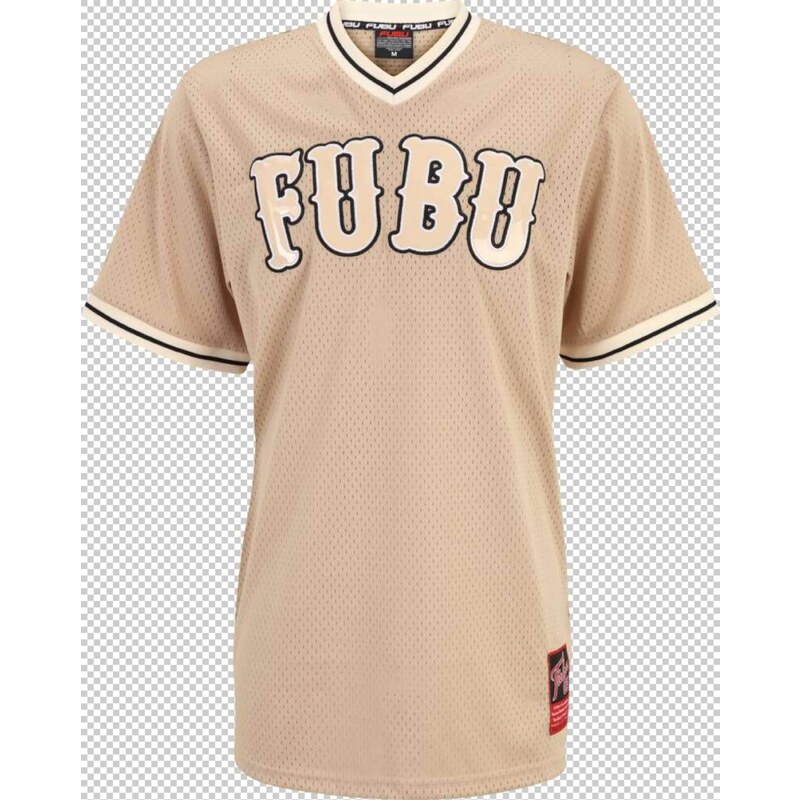 FUBU Tričko béžová / písková / bílá