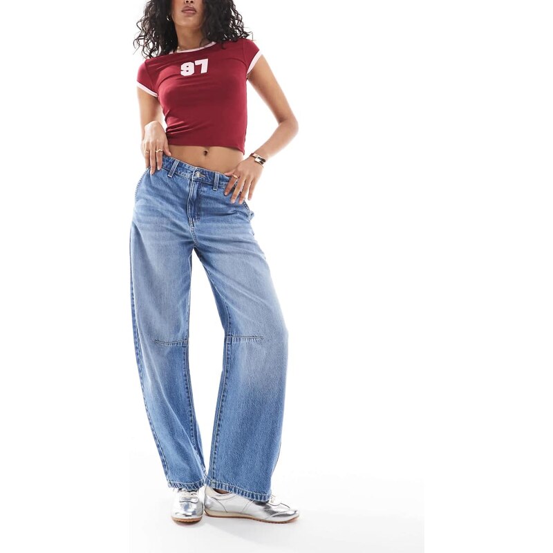Cotton On barrel jean in saltwater blue 109838703