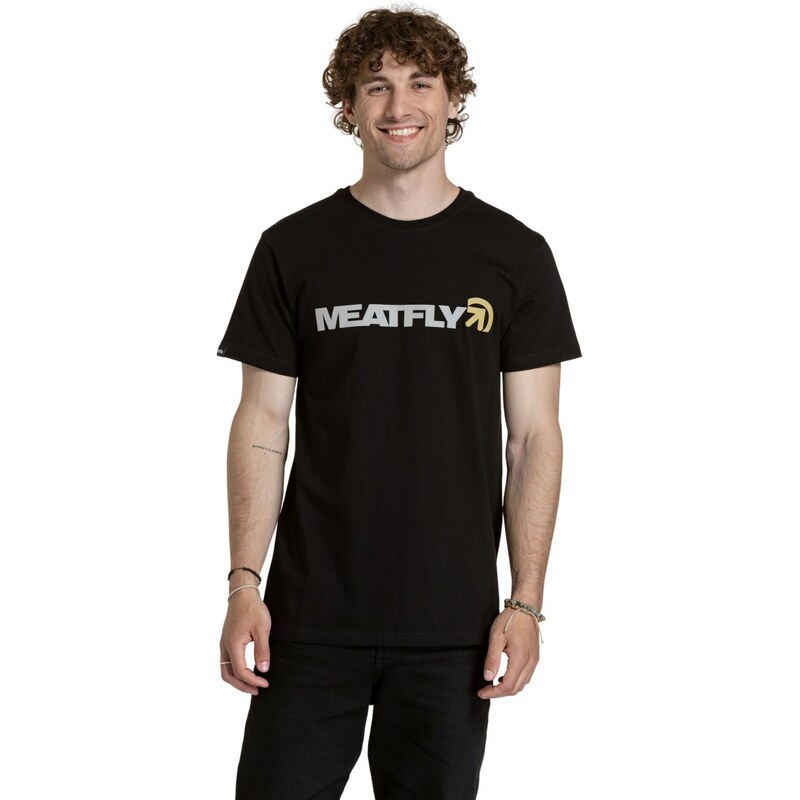Meatfly pánské tričko Logex Grey / Black | Šedá | 100% bavlna