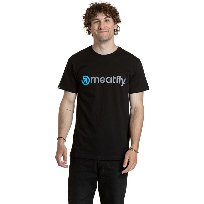 Meatfly pánské tričko Joe Grey / Black | Černá | 100% bavlna