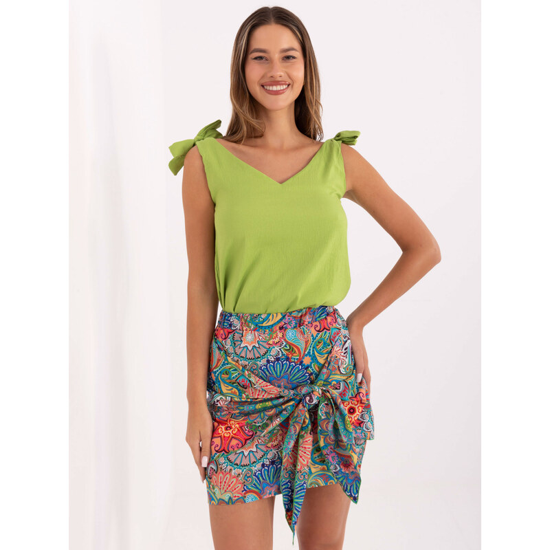 RUE PARIS Barevná vzorovaná mini sukně WN-SD-1605-1.72P