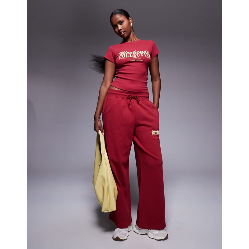 ASOS Weekend Collective Weekend Collective wide leg jogger with mixed 107632448
