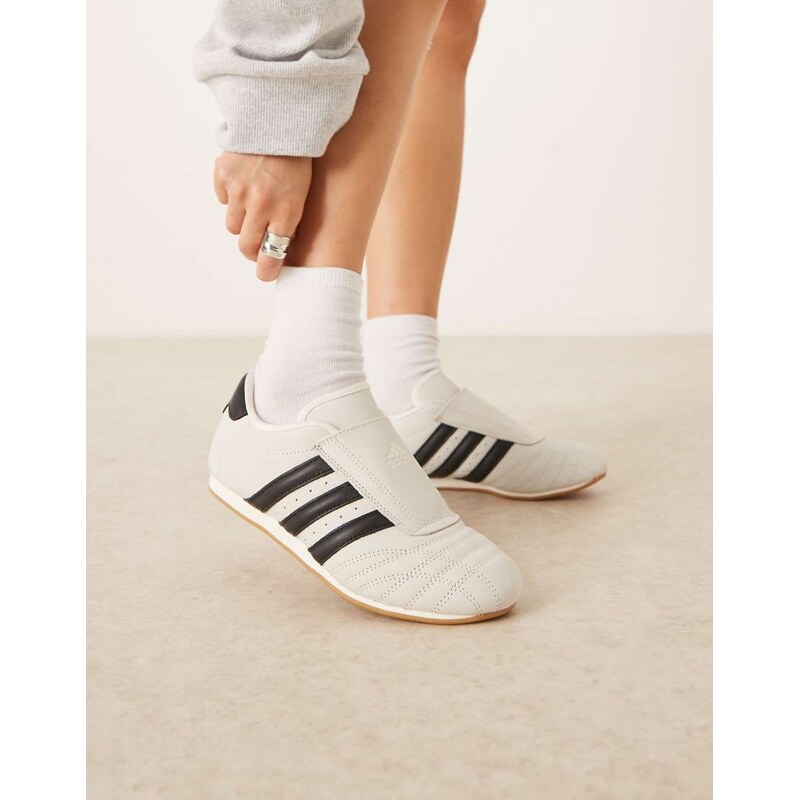 adidas Originals Taekwondo trainers in off white and black
