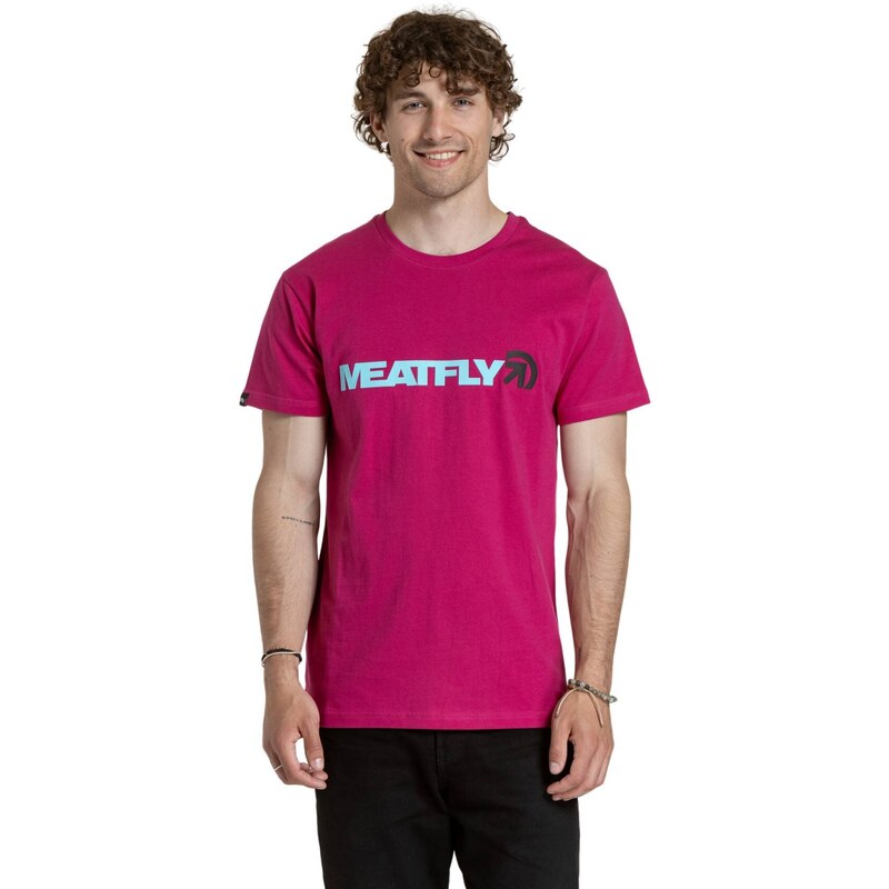 Meatfly pánské tričko Logex Dark Violet | Fialová | 100% bavlna
