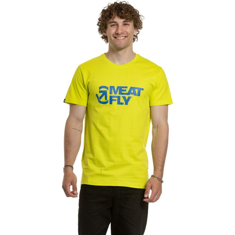 Meatfly pánské tričko Revital Safety Yellow | Žlutá | 100%