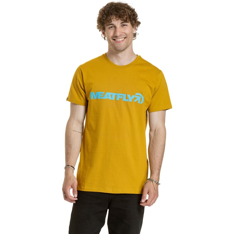 Meatfly pánské tričko Logex Mustard | Žlutá | 100% bavlna