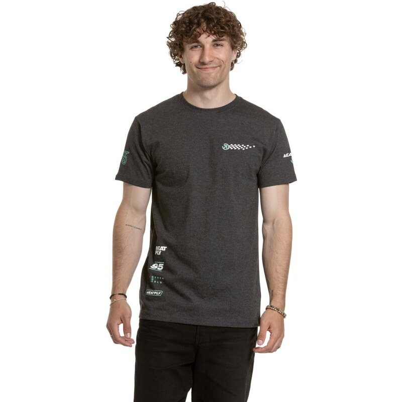 Meatfly pánské tričko Furious Charcoal Heather | Šedá
