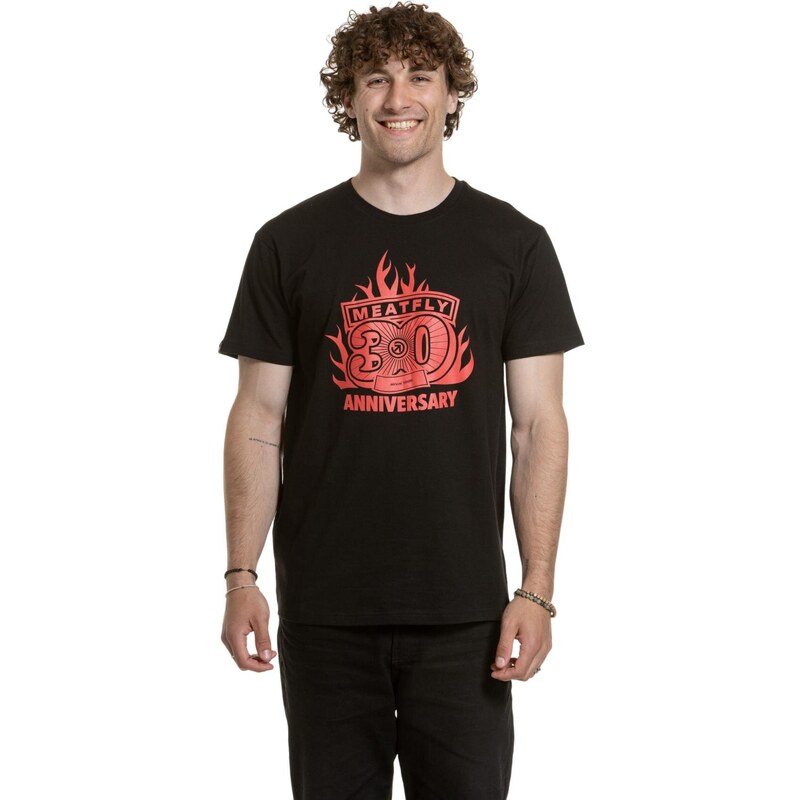 Meatfly pánské tričko Flame Black | Černá | 100% bavlna