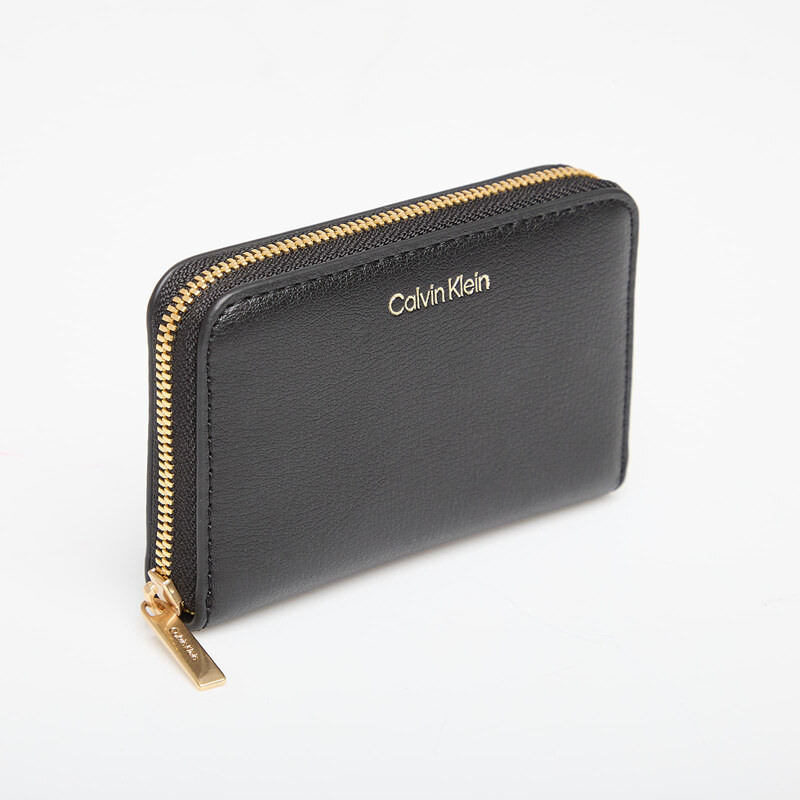 Peněženka Calvin Klein Foil Logo Medium Zip Around Black