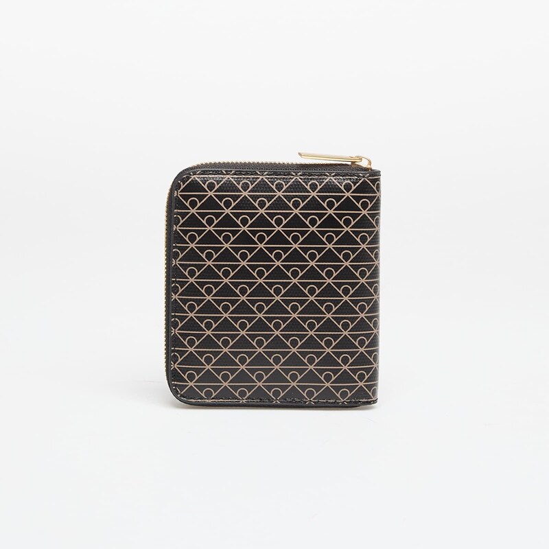 Peněženka Calvin Klein Emblem Aop Square Zip Around Black