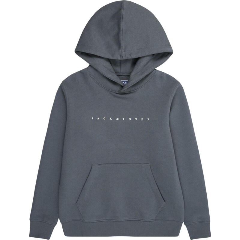 Jack & Jones Junior Mikina JJEStar tmavě šedá / bílá