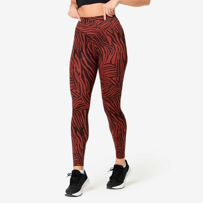 DOMYOS Dámské fitness legíny s vysokým pasem 107534572