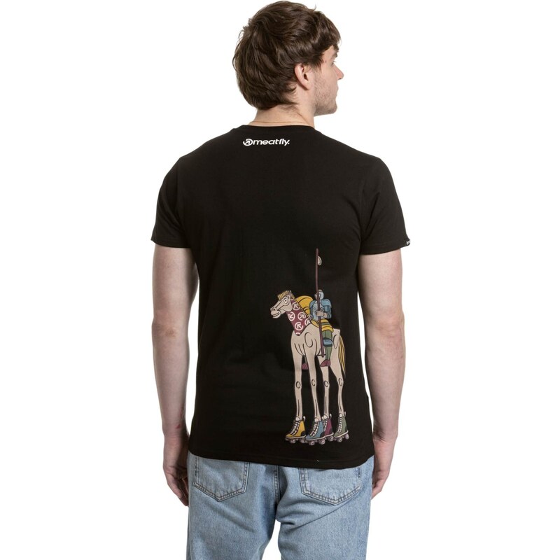 Meatfly pánské tričko Horse Black | Černá | 100% bavlna