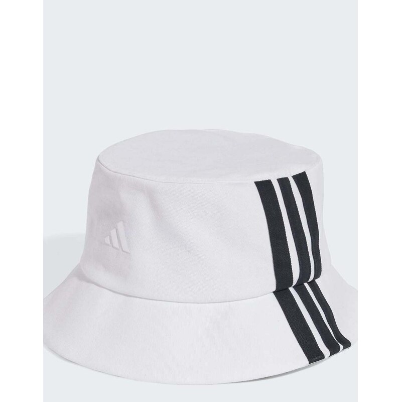 adidas performance 3-stripes bucket hat in white / black 115723161