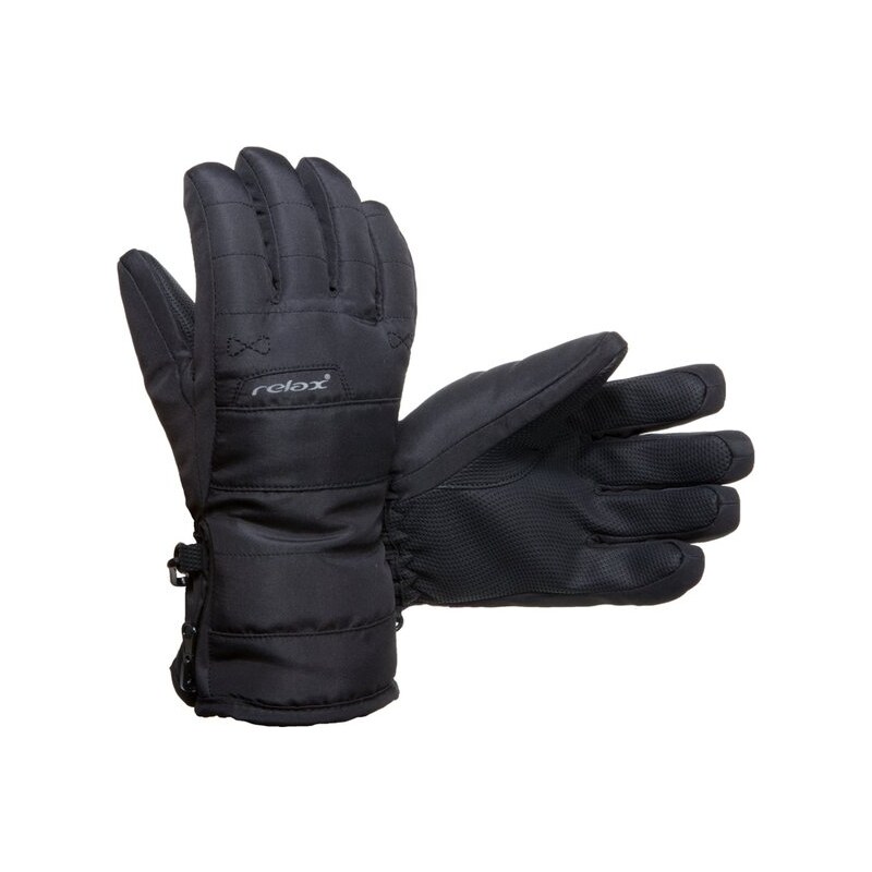 Juniorské lyžařské rukavice Relax CROW RR07A - černá