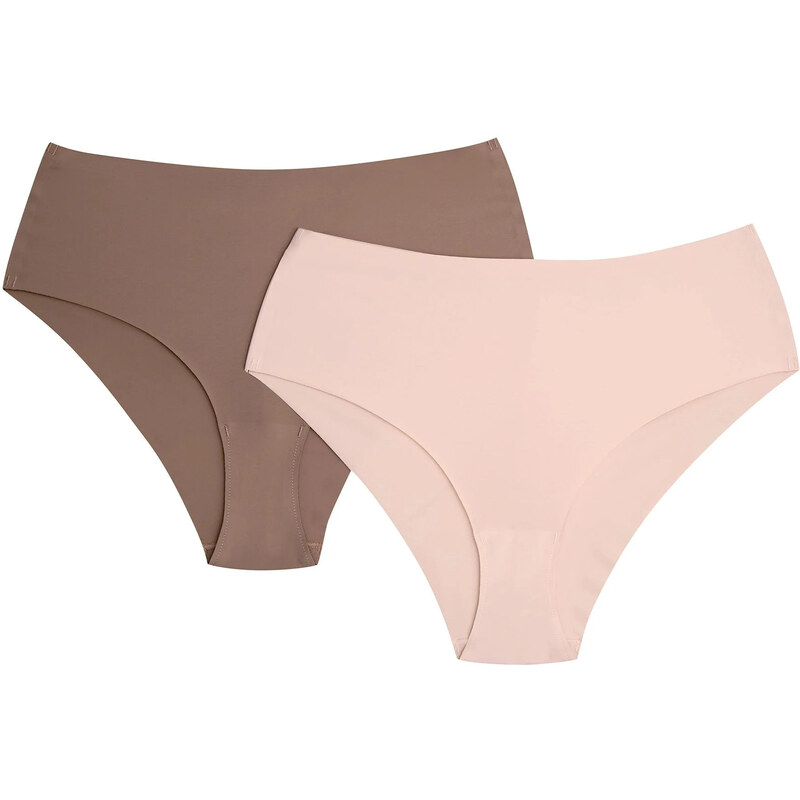 Dámské kalhotky 2 pack Bump1 42853 K001 Hnědá / Béžová-