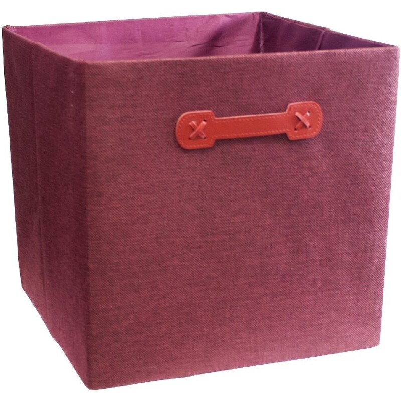 Úložný box Ordinett Cube Red, 32 x 32 cm