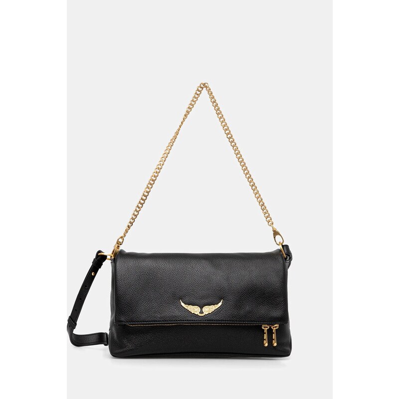 Zadig&Voltaire Kožená kabelka ZADIG&VOLTAIRE ROCKY II GRAINED