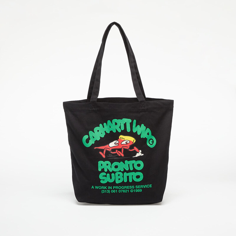 Taška Carhartt WIP Canvas Graphic Tote Pronto Print/ Black