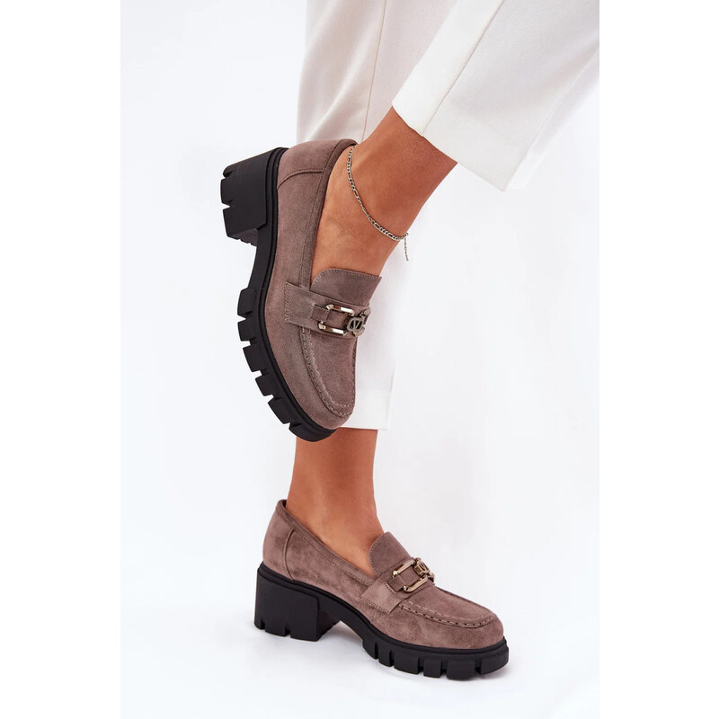 SWEET SHOES Dámské polobotky 39921 tmavě béžové - Step in style