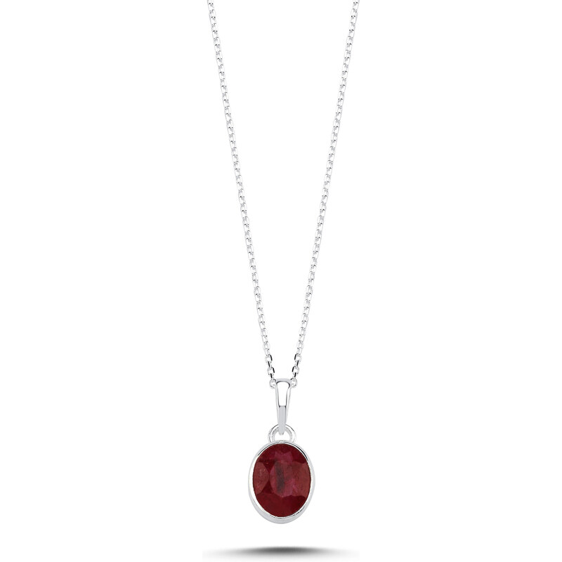 LUNICA Stříbrný náhrdelník RUBY 107553364